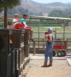 Gwen Stefani with Kids Enjoying the Day at a Farm