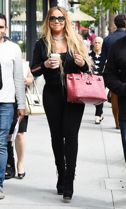Mariah Carey sipping on drink in LA