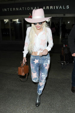 Lady Gaga pictured at LAX