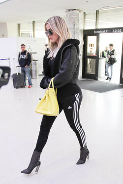 Khloe Kardashian At LAX