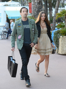 Adrien Brody and girlfriend Lara Lieto are seen taking a stroll around Cannes during the 70th Cannes Film Festival.