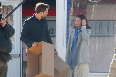 Joshua Jackson Ruth Wilson on the Set of The Affair Joshua Jackson Ruth Wilson on the Set of The Affair