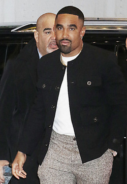 Jalen Hurts seen at CBS Mornings