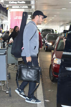 Chris Pratt is seen at LAX