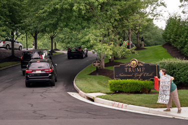 President Donald Trump Goes to Trump National Golf Club in Sterling