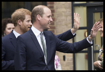 The Duke of Cambridge and Prince Harry arriving at the new Support4Grenfell Community Hub in West London The Duke of Cambridge and Prince Harry arriving at the new Support4Grenfell Community Hub in West London