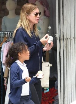 Ellen Pompeo and daughter Stella get out for some frozen yogurt in Beverly Hills.