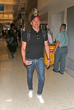 Patrick Dempsey In A Rush To Catch His Flight At LAX