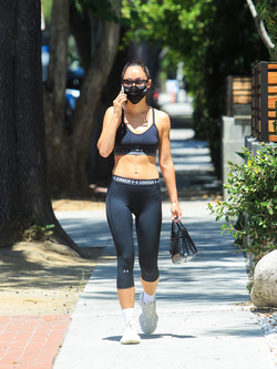 Cara Santana on her Way to a Gym