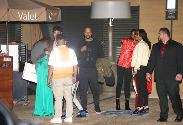 Common enjoys a night out with family at Soho
