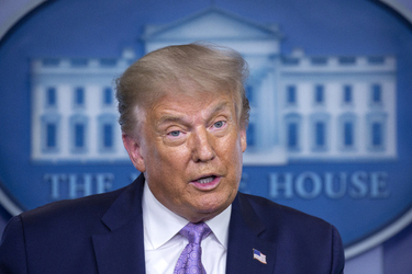 President Donald Trump Holds Press Briefing President Donald Trump Holds Press Briefing