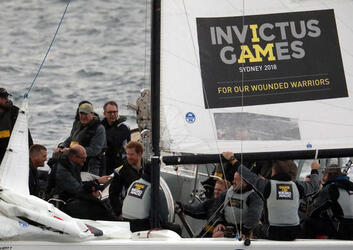Prince Harry watches Sailing Demonstration on Sydney Harbour for the Invictus Games Prince Harry watches Sailing Demonstration on Sydney Harbour for the Invictus Games