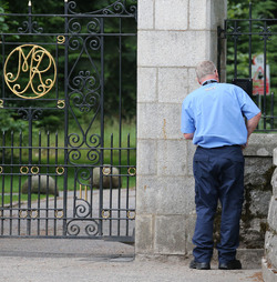 The Furniture Van Carrying King Charles Furniture Locked Out At The Gates of Balmoral Castle