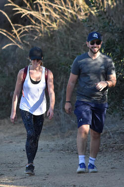 Ashley Greene Shares Some PDA With Fiance Paul Khoury On The Trail