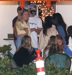 Kourtney Kardashian 41 and her TikTok star BFF Addison Rae 19 wear matching hoodies for dinner in Malibu