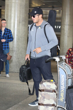 Chris Pratt is seen at LAX