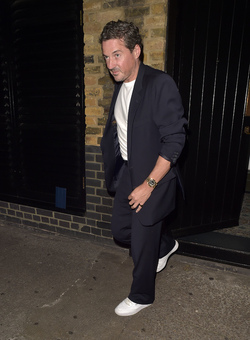 Liv Tylers Ex Husband and David Beckhams agent Dave Gardener seen leaving the Chiltern Firehouse with Storm Model Jessica Clarke