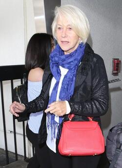 Helen Mirren and Taylor Hackford return from New Orleans where Helen gave a speech for the graduating students 