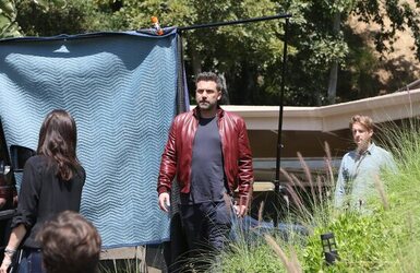 Ben Affleck Looking Cool In Leather Jacket Leaving Photo Shoot With Lindsay Shookus Part 2