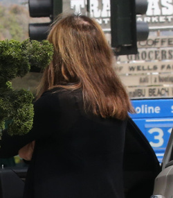 Caitlyn Jenner still showing hole in her hair in Malibu as she is pumping gas