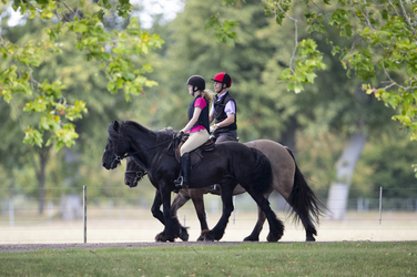 Prince Edward Rides Out With Lady Louise Windsor