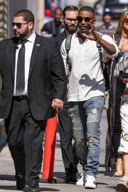 Jamie Foxx is seen at Jimmy Kimmel Live 