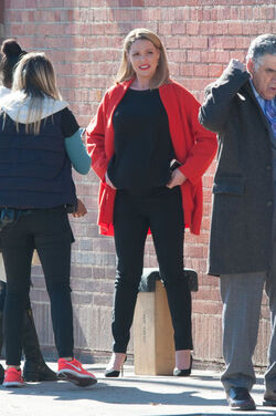 A Pregnant Katherine Heigl Spotted Filming in LA.