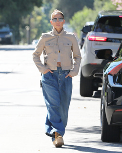 Jennifer Lopez looks downbeat on solo outing after husband Ben Affleck jetted off for trip with his ex wife Jennifer Garner and kids