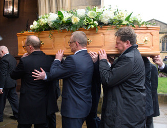 The funeral of late Manchester United and Scotland footballer Denis Law