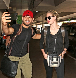 Kate Upton Goes Casual In All Black At LAX