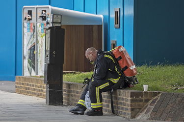 Fire at the Grenfell Tower block on the Lancaster West Estate in North Kensington West London.
