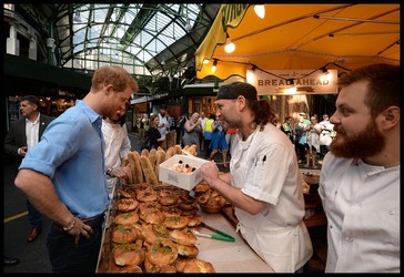 Prince Harry visits Borough Market