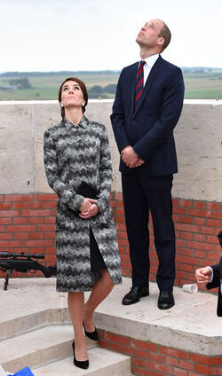 Kate William and Harry at The Commonwealth War Graves Commission Thiepval Memorial Kate William and Harry at The Commonwealth War Graves Commission Thiepval Memorial