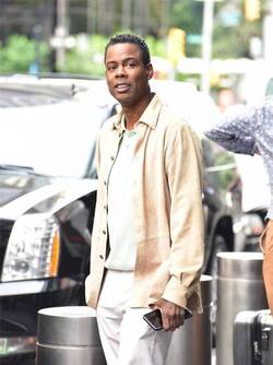 Chris Rock and Adam Sandler on set of The Week Of Chris Rock and Adam Sandler on set of The Week Of