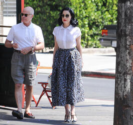 Dita Von Teese in her trademark vintage style seen out in Los Angeles Dita Von Teese in her trademark vintage style seen out in Los Angeles