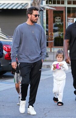 Scott Disick and his children Mason and Penelope hit a Calabasas frozen yogurt shop for a refreshing treat