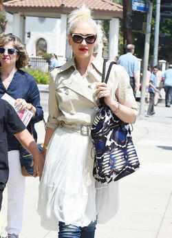 Gwen Stefani Fashionable At Sunday Services With The Boys