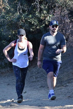 Ashley Greene Shares Some PDA With Fiance Paul Khoury On The Trail