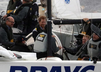 Prince Harry watches Sailing Demonstration on Sydney Harbour for the Invictus Games Prince Harry watches Sailing Demonstration on Sydney Harbour for the Invictus Games
