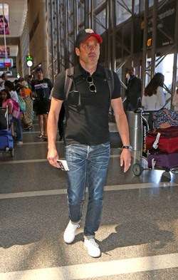 Patrick Dempsey In A Rush To Catch His Flight At LAX