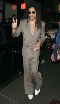 Lenny Kravitz and girlfriend Leaves The Blink Twice After Party