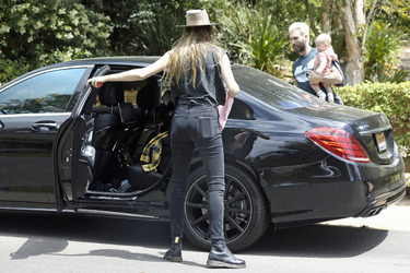 Behati Prinsloo and Adam Levine with Daughter Dusty Rose