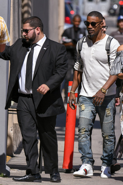 Jamie Foxx is seen at Jimmy Kimmel Live 