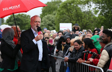 Jeremy Corbyn campaigning on Teesside