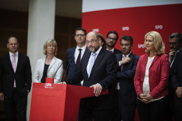 Martin Schulz reacts to state elections results
