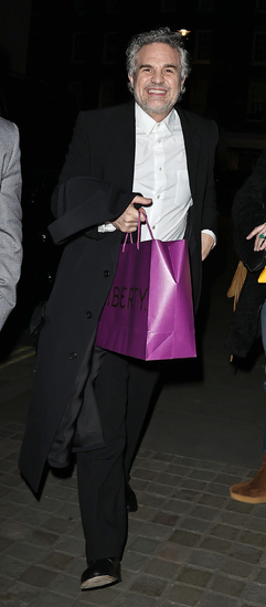 Mark Ruffalo arrives at the Chiltern Firehouse