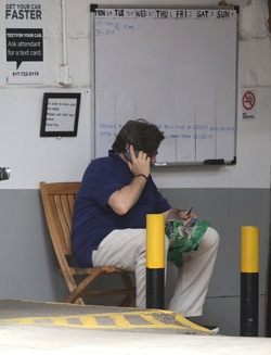Oliver Platt Waiting for His Car in the West Village Oliver Platt Waiting for His Car in the West Village