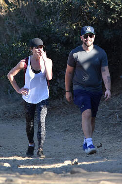 Ashley Greene Shares Some PDA With Fiance Paul Khoury On The Trail