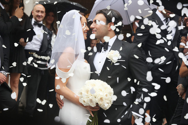 Vicky Pattison and Erica Ramadan Wedding at Marylebone Town Hall