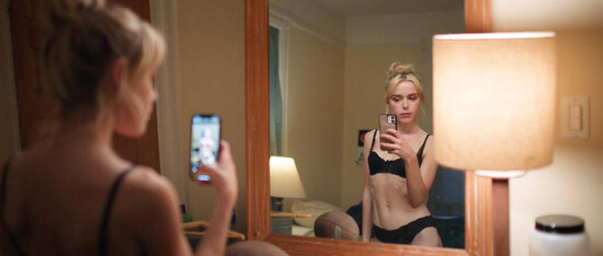 Kiernan Shipka strips down to her lingerie in her newly released film Sweethearts 